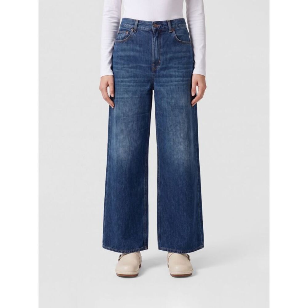 Chloe Women Chloe High-Waisted Flare Jeans In Cotton Denim